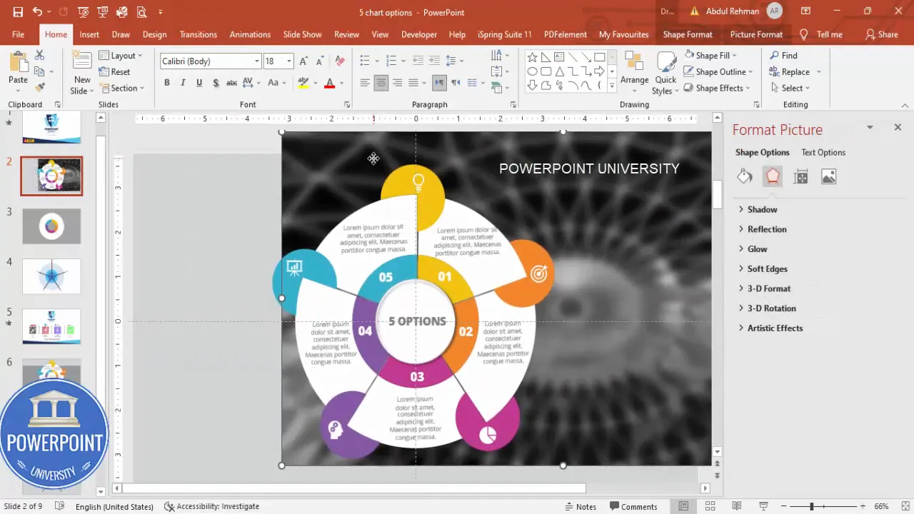Example image copied and sent to back behind circular shapes for subtle texture