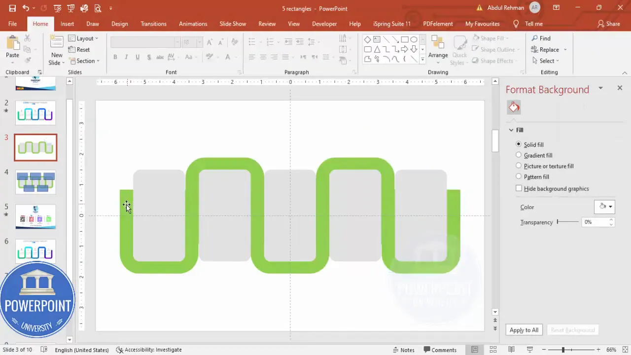 Merged shapes after repeated subtract operations to form the connected step segments
