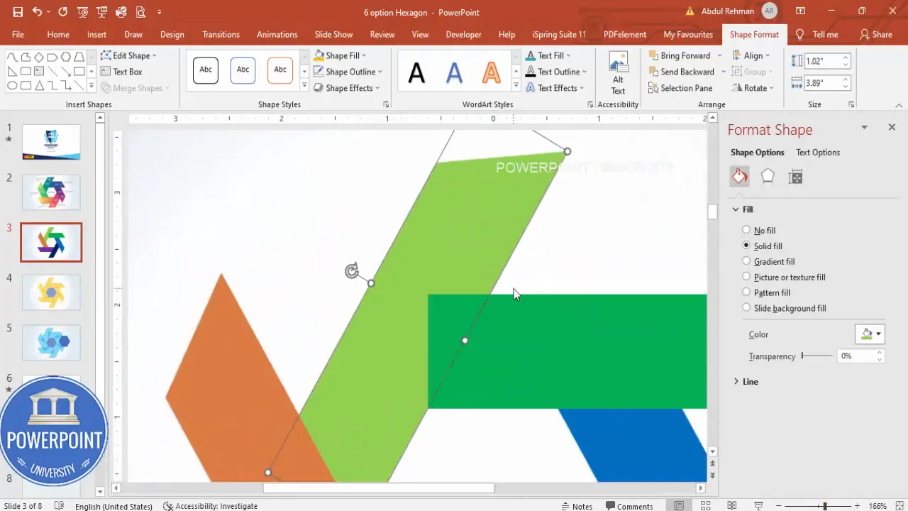 Using a duplicate hexagon to subtract and clean overlapping edges