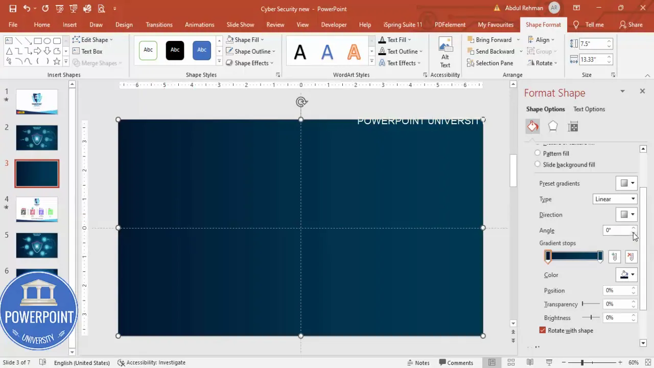 Adding a gradient overlay to tint and unify the background image