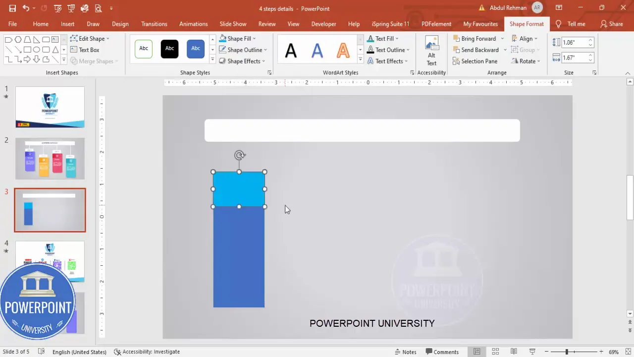 Drawing a primary rectangle, duplicating, and adding a smaller top white band