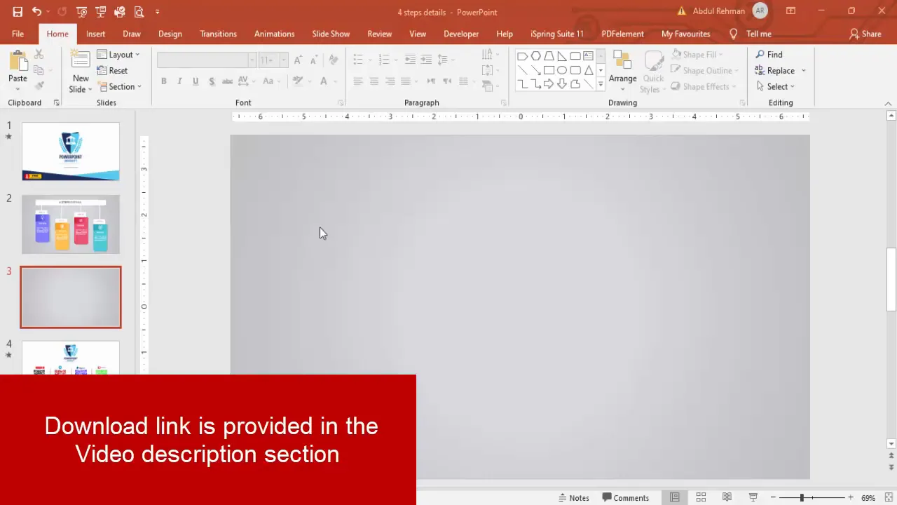 Blank slide with a subtle ingredient-filled background applied