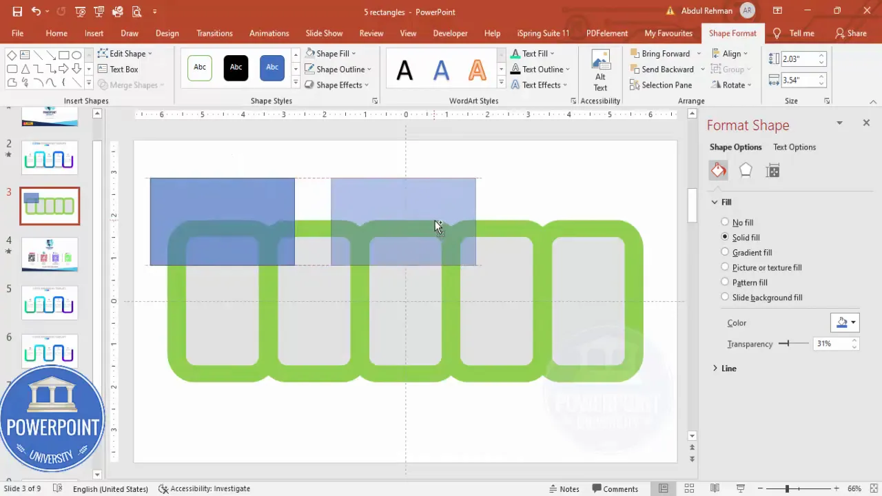 Drawing transparent rectangles to cut off top and bottom of shapes before merging