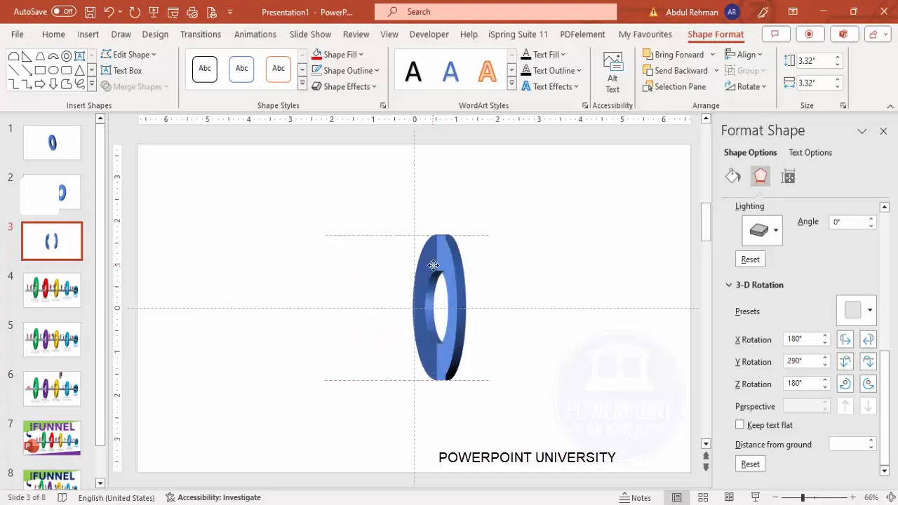 Duplicated semicircle shapes forming funnel