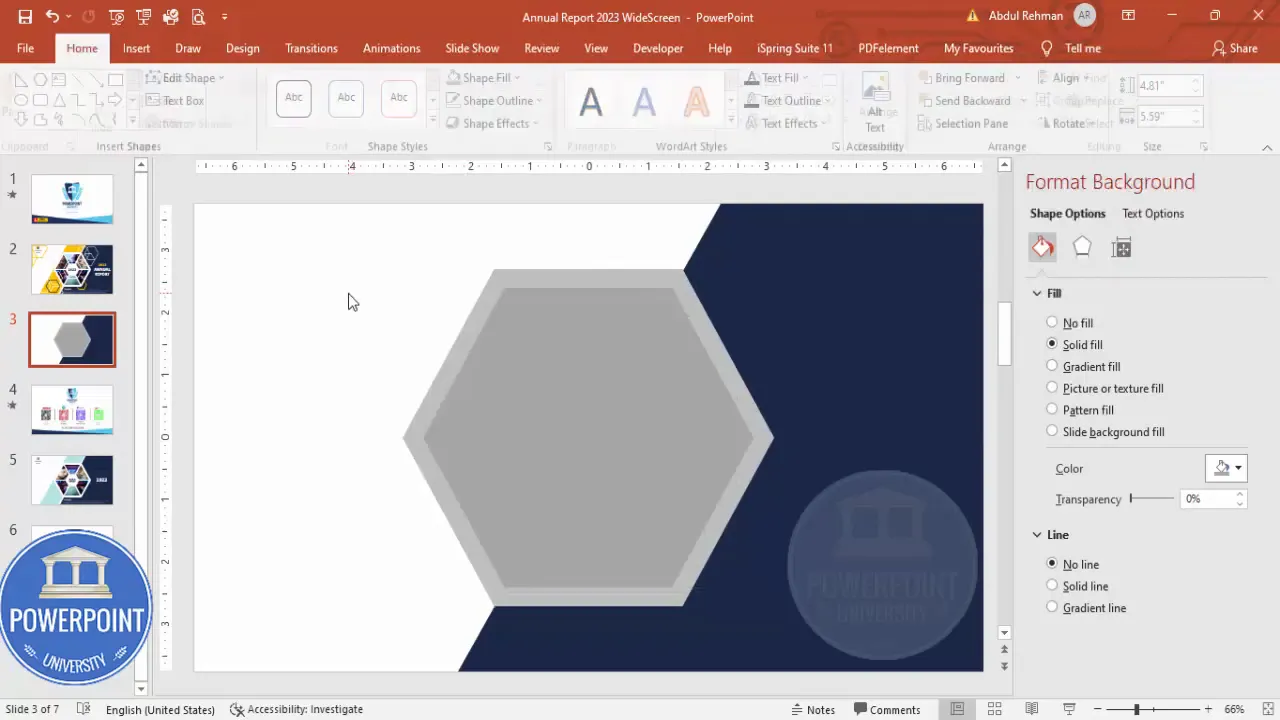 Duplicate hexagon shapes reduced in size and centered to create nested borders