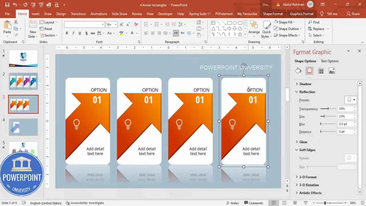 Duplicating the grouped option to create second, third and fourth options