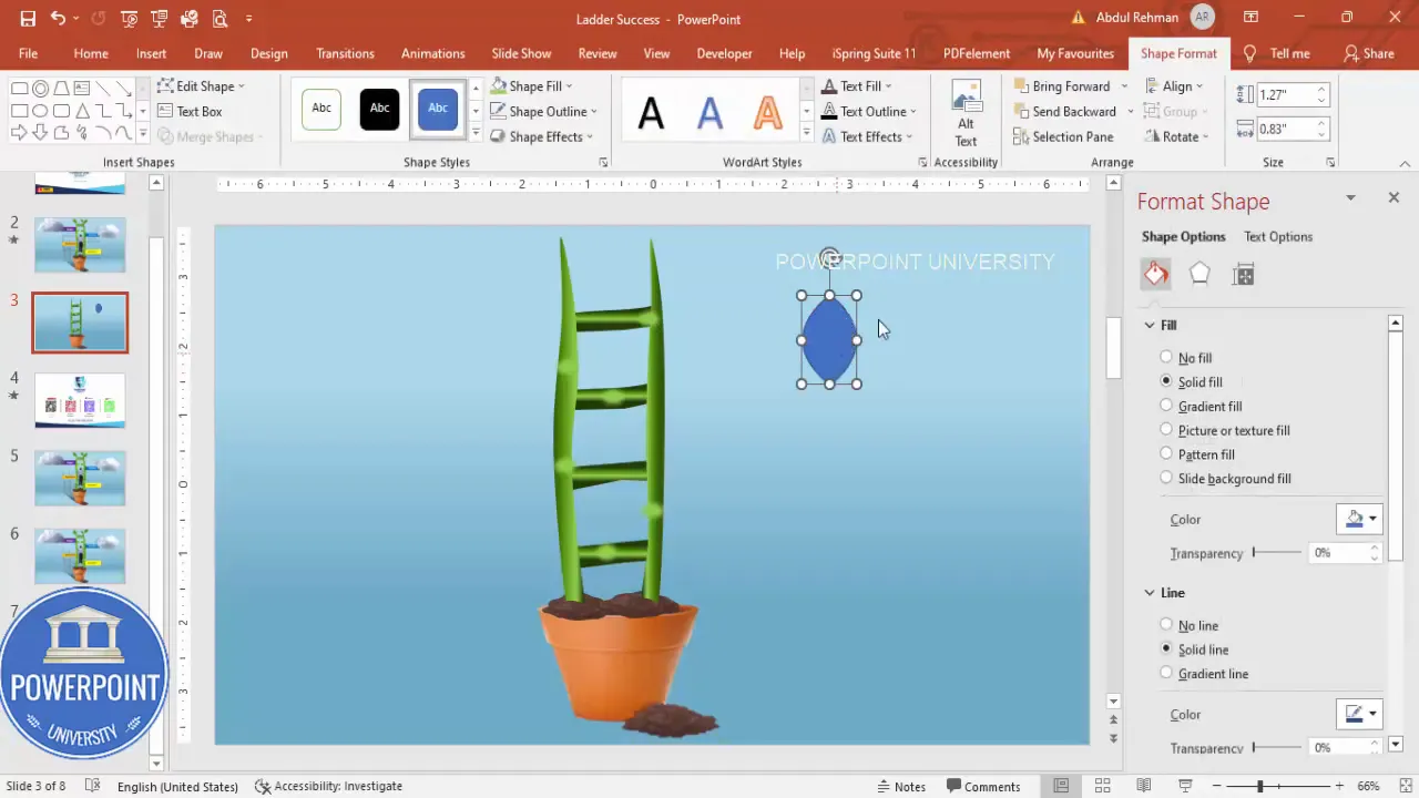 Creating a leaf using an oval shape and Edit Points