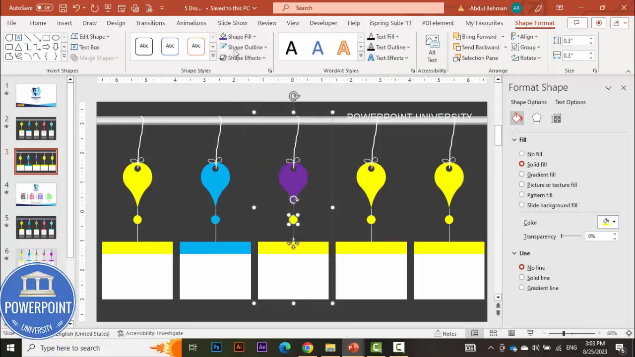 Different color combinations applied to each information panel