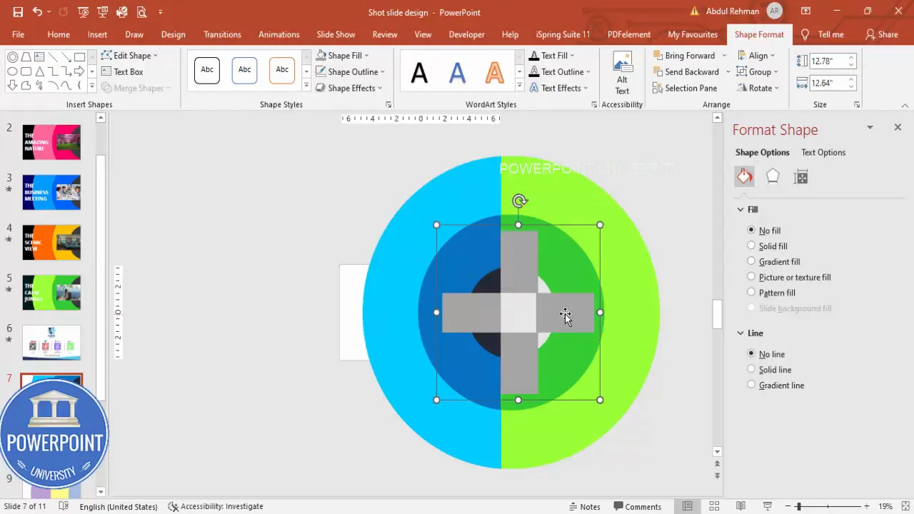 Grouped rectangles for images making it easier to copy, rotate, and paste between slides
