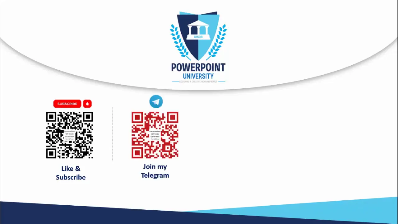 Channel cue for PowerPoint University branding and community links