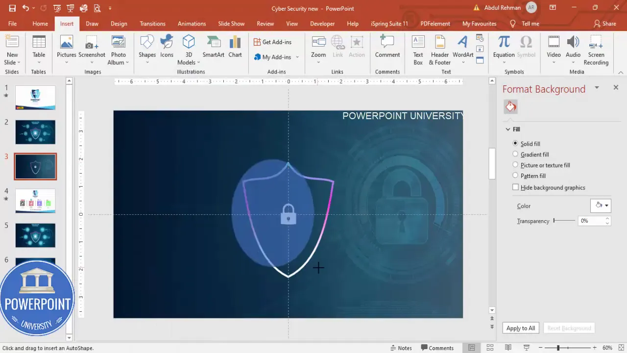 Creating a three-color gradient stroke for the shield outline