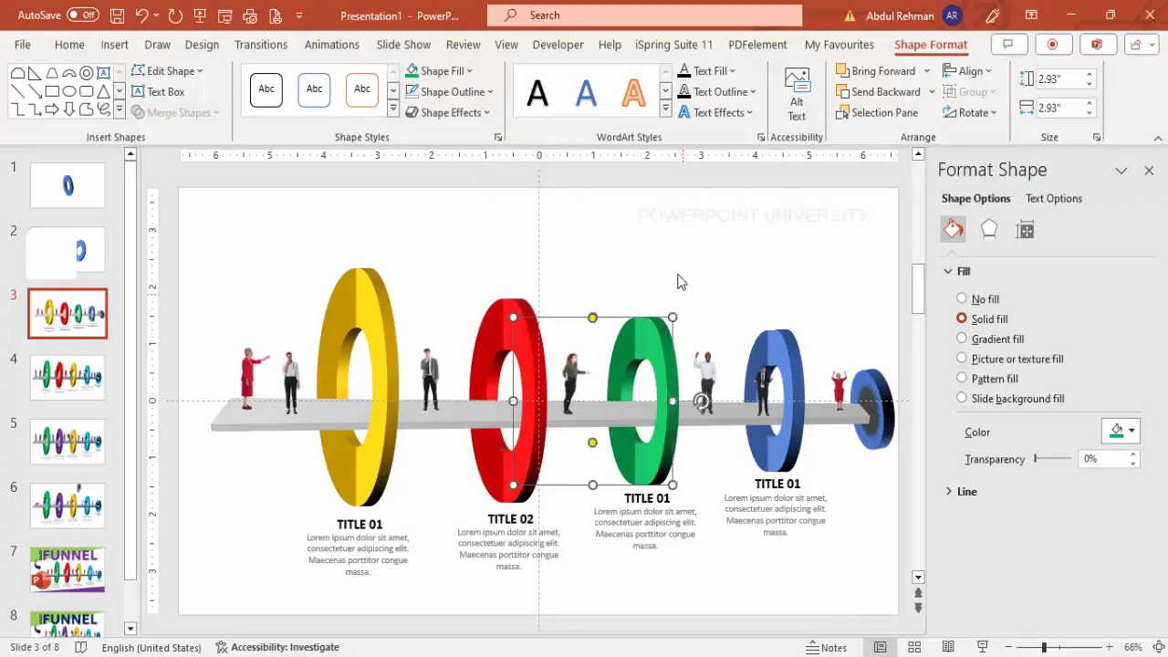 Color-coded funnel stages