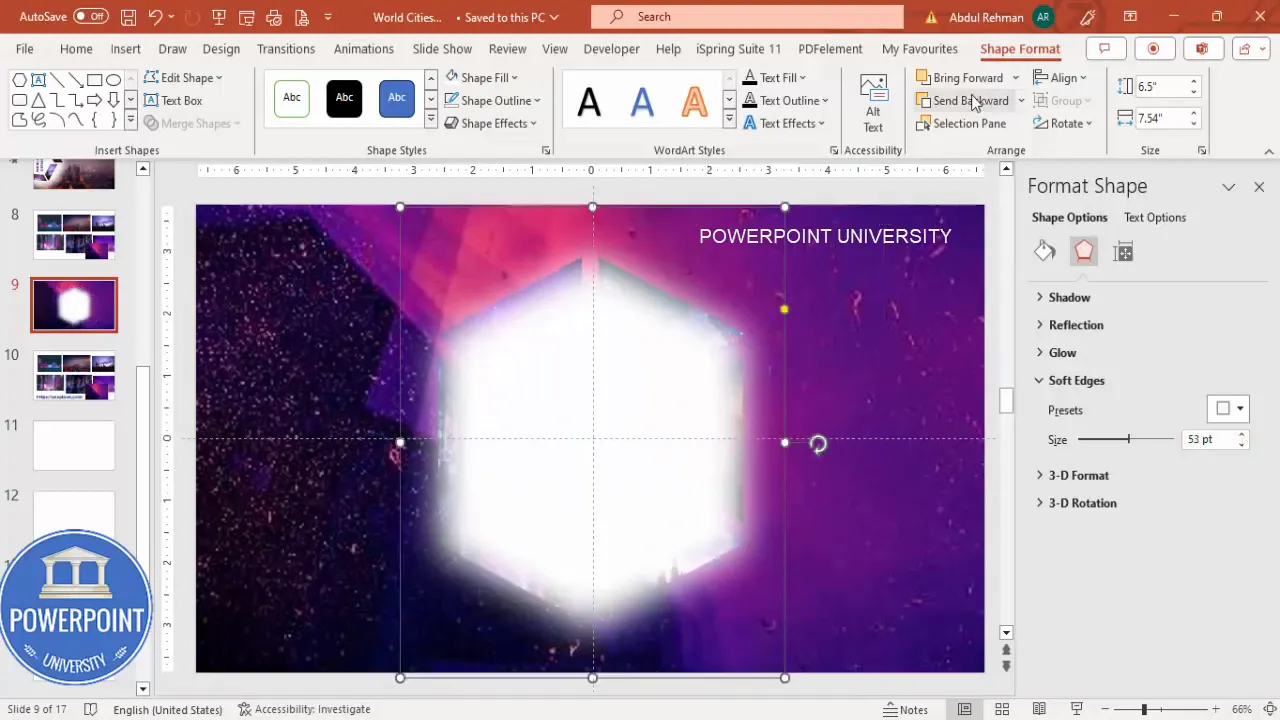 Soft white overlay behind hexagon segments