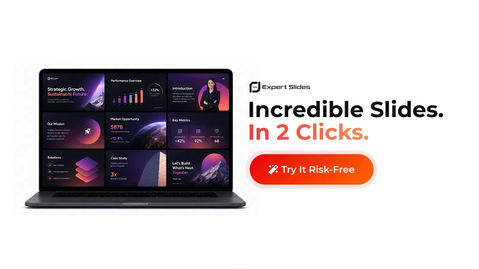 ExpertSlides — incredible slides in two clicks, a Canva alternative